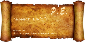 Papesch Emőd névjegykártya